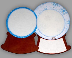 Bild von geöffneter Papierschneekugel