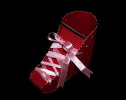 Bild vom geschnürtem Nikolausstiefel