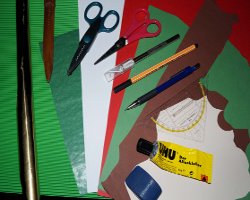 Material für Papierwichtel Bild von Material für einen Papierwichtel